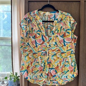 Anthropologie Danielle Kroll Women’s Multicolor Blouse sz M